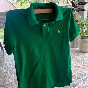 Ralph Lauren Boys Green Polo with Yellow Pony Logo
